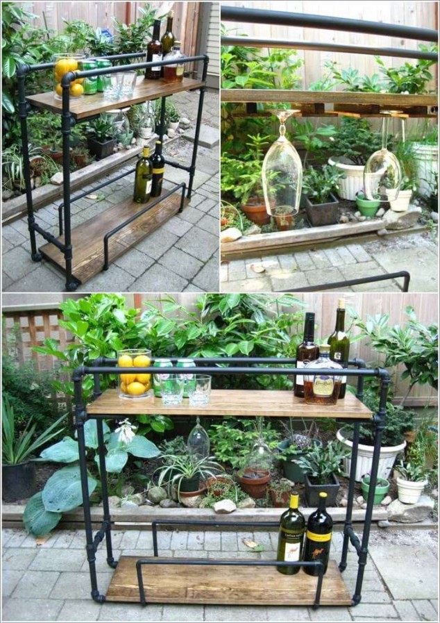 21 Functional Metal Pipe DIY Ideas Youve Never Thought Of 724 634x897 21 Functional Metal Pipe DIY Ideas Youve Never Thought Of