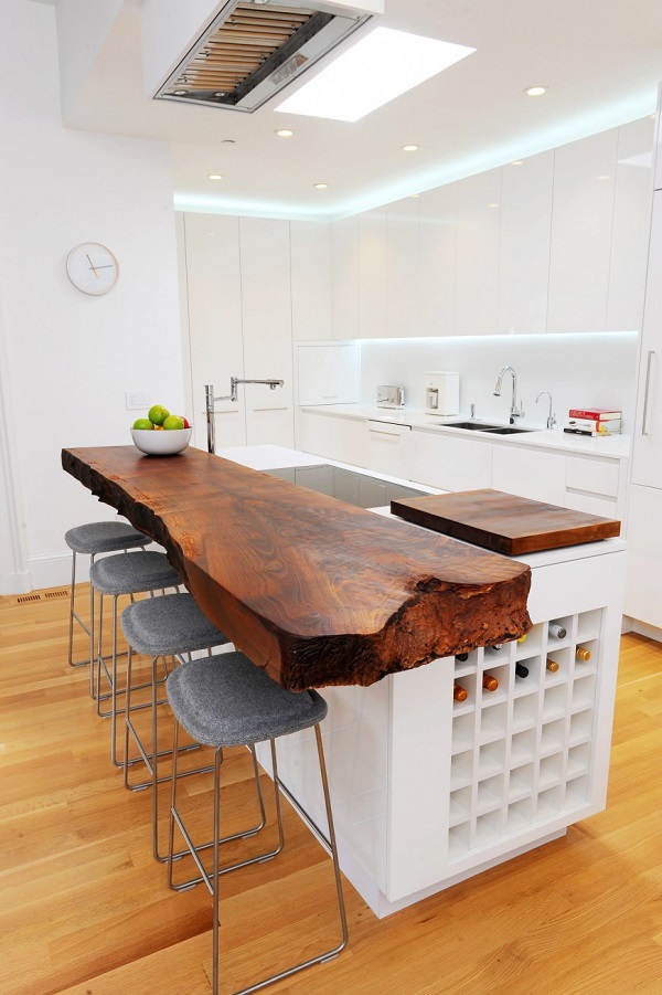 18 Of The Most Unusual Kitchen Island Design Ideas Kitchen island with wine storage 18 Of The Most Unusual Kitchen Island Design Ideas
