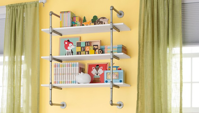 21 Functional Metal Pipe DIY Ideas Youve Never Thought Of Lowes Creative Ideas Pipe Shelving 634x360 21 Functional Metal Pipe DIY Ideas Youve Never Thought Of