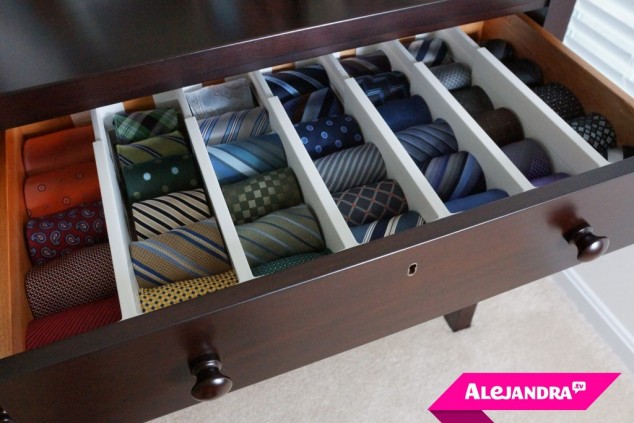 17 The Most Genius Ways To Organize Your Closet and Drawers Tie Drawer 1024x683 634x423 17 The Most Genius Ways To Organize Your Closet and Drawers