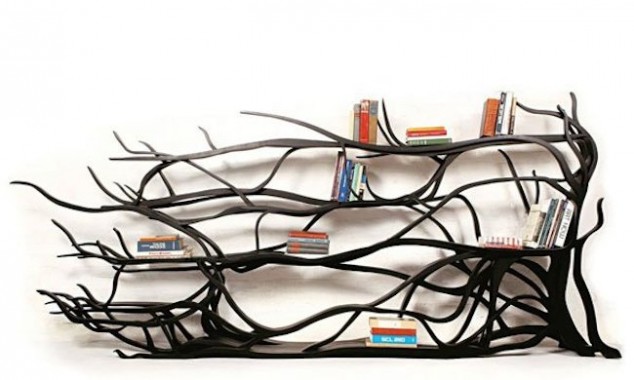21+ Brilliant Bookshelves That Will Awaken The Bookworm In You bookshelves black tree branches 634x380 21+ Brilliant Bookshelves That Will Awaken The Bookworm In You
