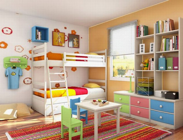 colorful children bedroom decorating 634x486 21 Of The Most Magical Kids Bedroom Design Ideas