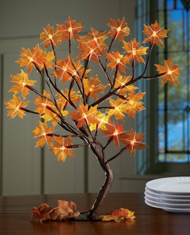 decoratin originle automn feuilles 634x783 15 Must See DIY Fall Inspired Home Decorations With Leaves