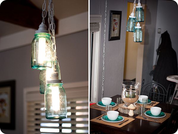 diy mason jar chandelier3 14 Totally Unique Home Design Ideas For The Vintage Lovers