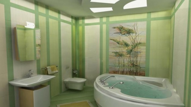 17 Fresh Green Bathroom Design Ideas For Your Private Heaven interer vannoy komnaty i tualeta 2 634x357 17 Fresh Green Bathroom Design Ideas For Your Private Heaven