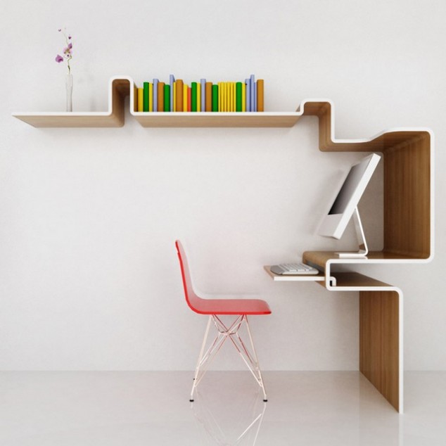 oficina casa idea interesante innovadora  634x634 21+ Brilliant Bookshelves That Will Awaken The Bookworm In You