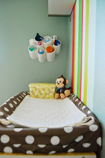 pvc pipe organizer in nursery 19 Totally Unexpected PVC Pipe Organizing and Storage Ideas