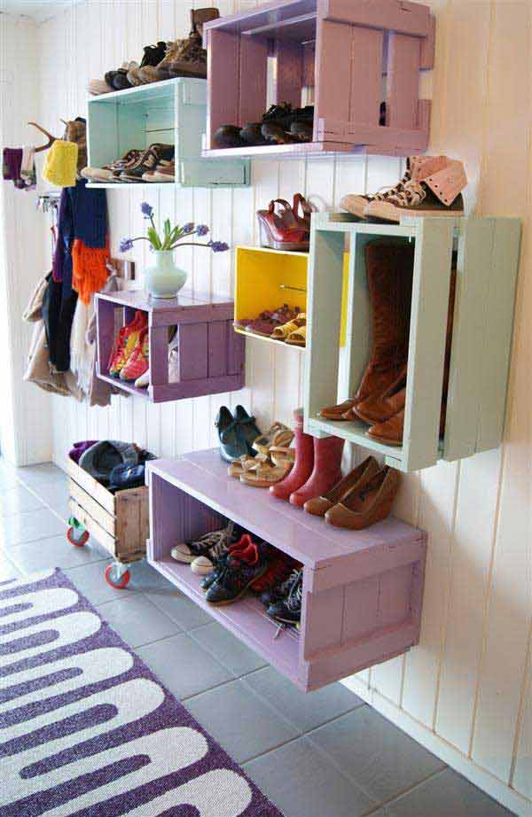 shoe storage ideas woohome 15 16 The Most Inventive DIY Shoe Storage Hacks