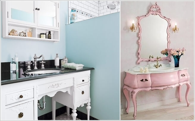 913 Recycle Old Stuff To Make Small DIY Bathroom Vanities That Are Big On Style