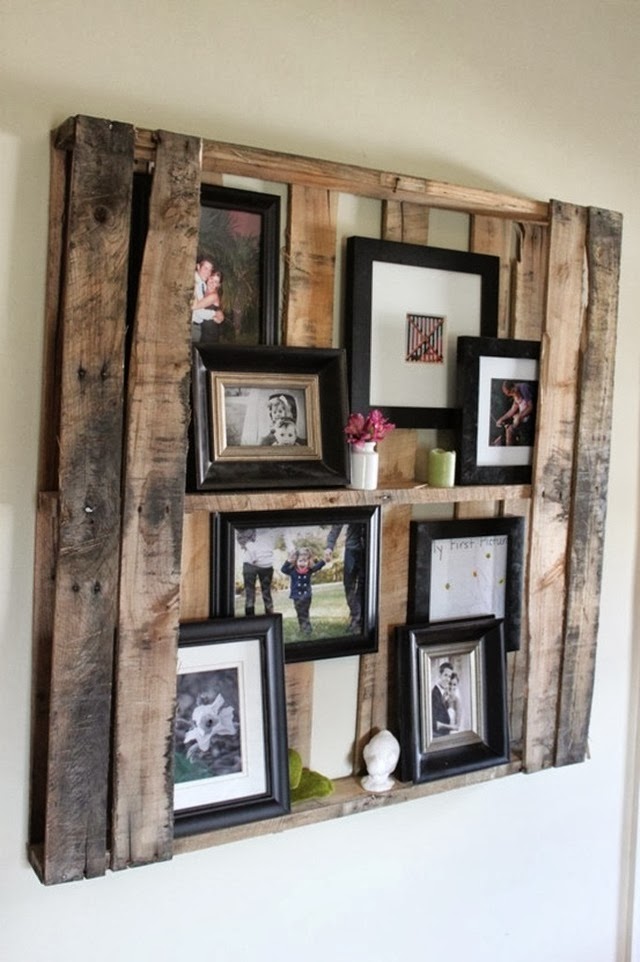AD Cool Ideas To Display Family Photos On Your Walls 28 16 The Most Creative Ways To Recycle Wooden Pallet