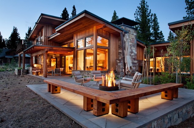 16 Awe Inspiring Rustic Patios That Will Be Your Favorite Escape For Sure Graceful Patio Rustic design ideas for Black Upholstered Bench Image Gallery 634x418 16 Awe Inspiring Rustic Patios That Will Be Your Favorite Escape For Sure