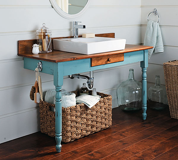 RecycledBathroomVanity WorkbenchMag Recycle Old Stuff To Make Small DIY Bathroom Vanities That Are Big On Style