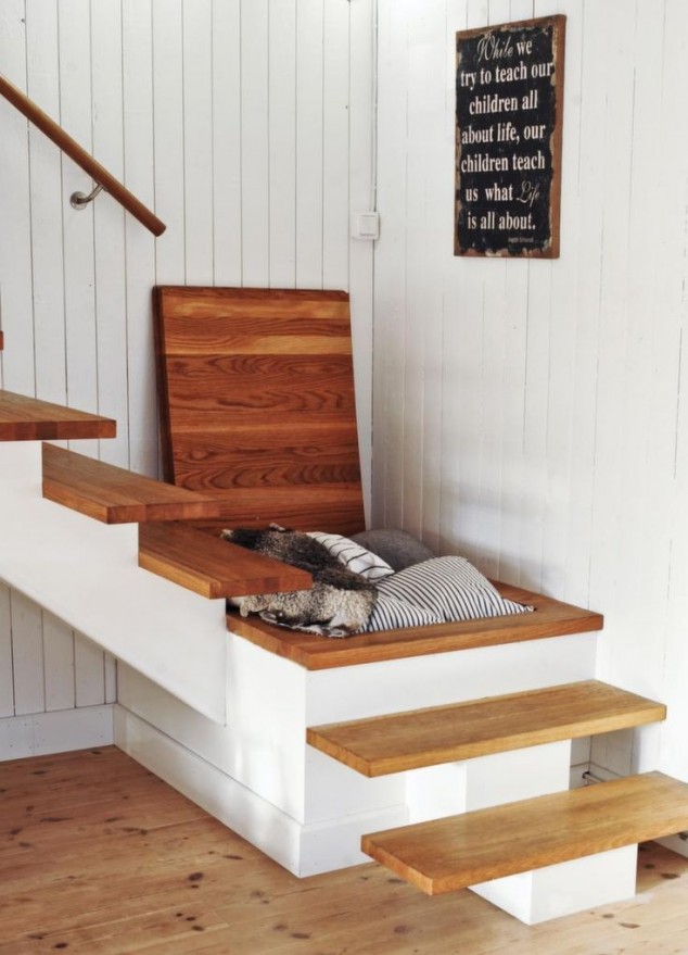 15 Attractive and Wise Storage Solutions for Every Part of The Home TRAPPEN OPBERGRUIMTE 11 634x879 15 Attractive and Wise Storage Solutions for Every Part of The Home