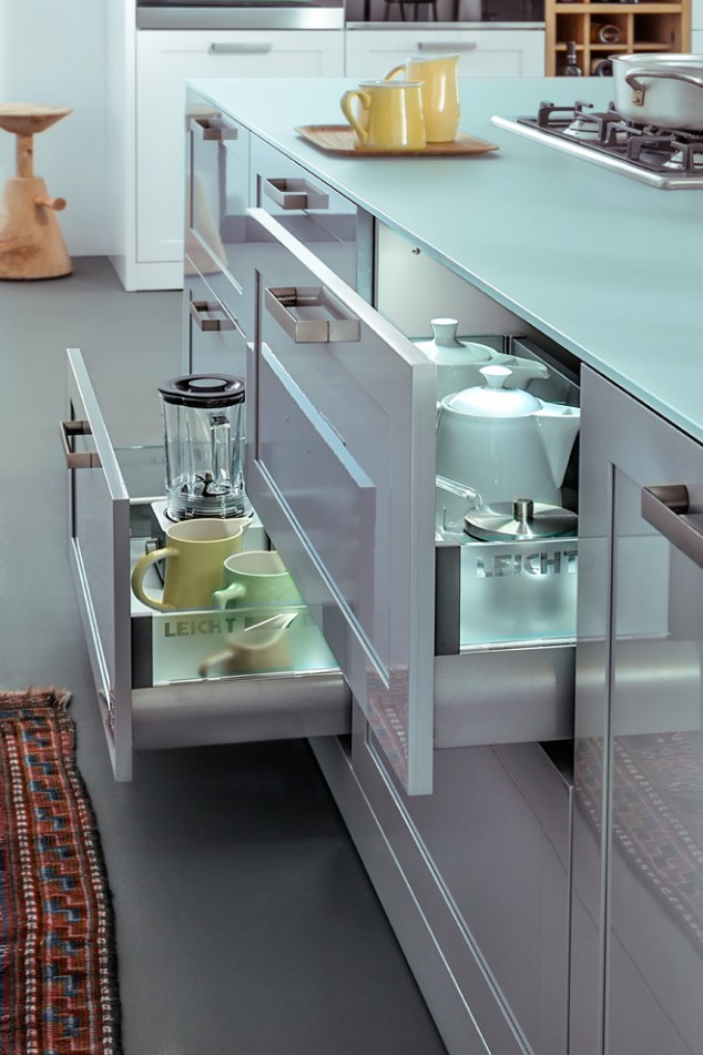15 Attractive and Wise Storage Solutions for Every Part of The Home small side table with drawer Kitchen Contemporary with angular elements classig freshness 634x951 15 Attractive and Wise Storage Solutions for Every Part of The Home