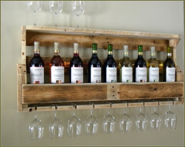 wine glass rack under cabinet wood 700x556 634x504 15 Of The Most Creative Ways How To Reuse Old Pallets