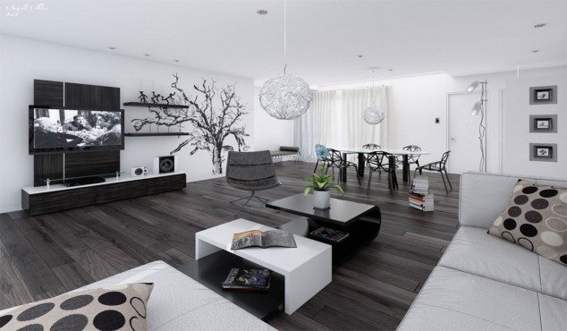  15 Everlasting Black And White Combination Ideas For The Living Room