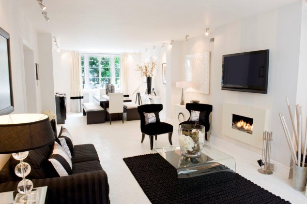 15 Everlasting Black And White Combination Ideas For The Living Room 2 Living room 1a 634x422 15 Everlasting Black And White Combination Ideas For The Living Room
