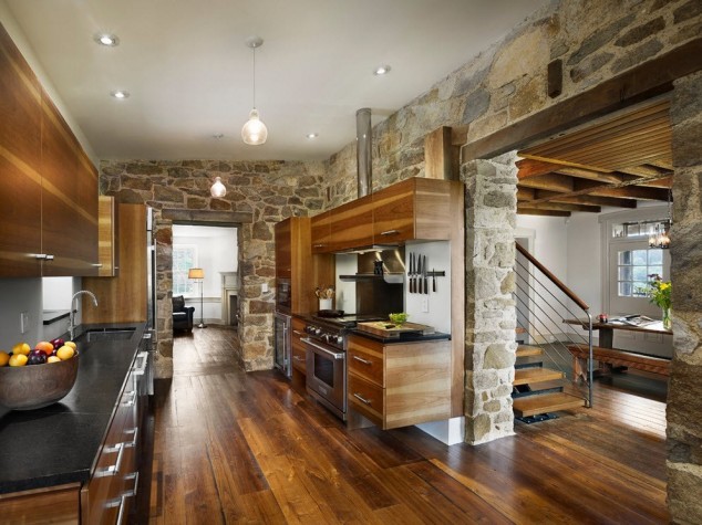 2681 634x475 Feel the Warmth of Rustic Kitchen Designs with Stones and Wood