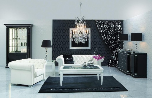 15 Everlasting Black And White Combination Ideas For The Living Room 50 crystal edition 634x408 15 Everlasting Black And White Combination Ideas For The Living Room