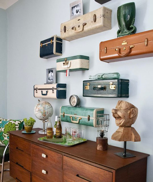 DIY Suitcase Shelves 12 Absolutely Adorable Shelves You Can Include In Your Home Décor