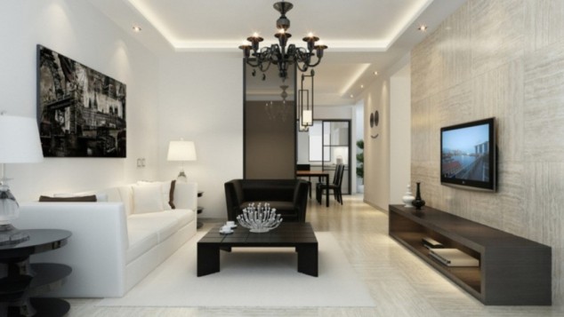 15 Everlasting Black And White Combination Ideas For The Living Room Living room Minimalist Modern2 1024x577 634x357 15 Everlasting Black And White Combination Ideas For The Living Room