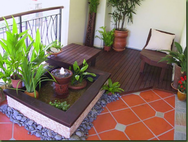 The Balcony Terace Ideas with Small Garden 634x479 Make Your Balcony Look More Beautiful With These 15 Lovable Mini Gardens