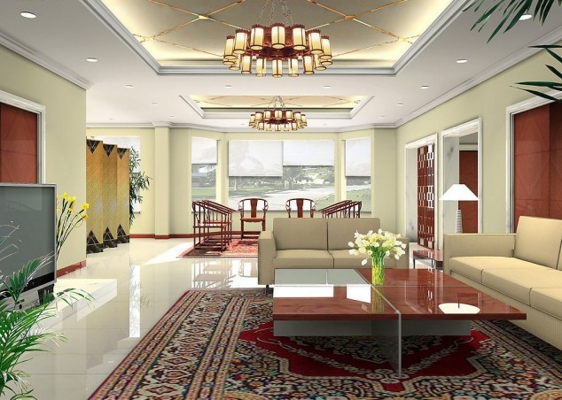 16 Admirable Suspended Ceiling Designs To Create An Enviable First Impression amazing new home interior design 46 new home interior design photos living room ceiling 634x452 16 Admirable Suspended Ceiling Designs To Create An Enviable First Impression