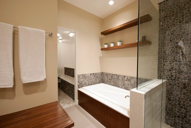 15 Gorgeous Ideas How To Use Pebbles In Your Home Decoration bath11 634x424 15 Gorgeous Ideas How To Use Pebbles In Your Home Decoration