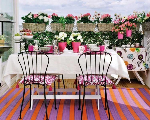 brise vue naturel balcon treillis plantes grimpantes 634x507 Make Your Balcony Look More Beautiful With These 15 Lovable Mini Gardens