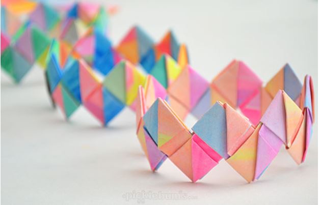 folded paper bracelets 12 Of The Most Creative DIY Paper Crafts That Are Totally Adorable