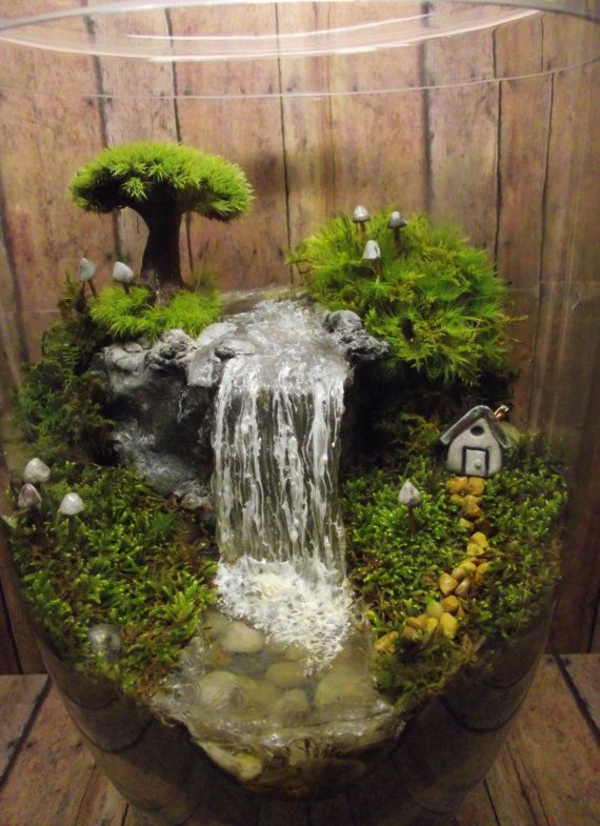 mini zen garten bastelideen wohnung wasser 15 Miniature Terrariums Masterpieces To Draw Creative Inspiration From