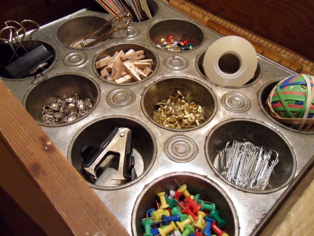13 Highly Efficient Organizing Tips and Hints for Your Home. muffin tins 634x476 13 Highly Efficient Organizing Tips and Hints for Your Home.
