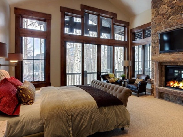 prachtige schlafzimmer mit kamin dekoration ideen 5 634x476 15 Elegant And Inspiring Master Bedroom Fireplace Ideas