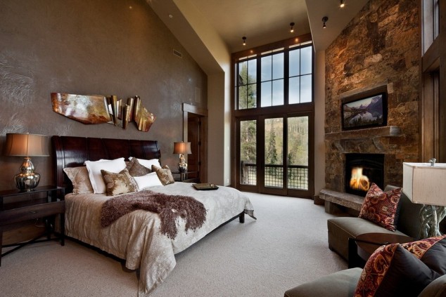 Bedroom Fireplace Decor Ideas - Rustic