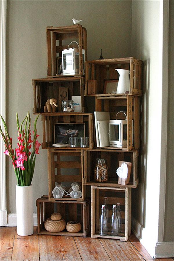 12 Absolutely Adorable Shelves You Can Include In Your Home Décor recycled crate furniture 12 Absolutely Adorable Shelves You Can Include In Your Home Décor