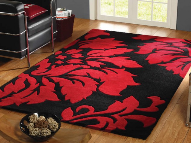 2015 feng shui flying stars forecast red and black area rugs 634x476 20 Eccentric Carpet Designs That Will Spice Up Your Interior Decor