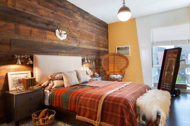 3 tartan 634x423 17 Admirable Room Makeovers With Wood Accent Walls