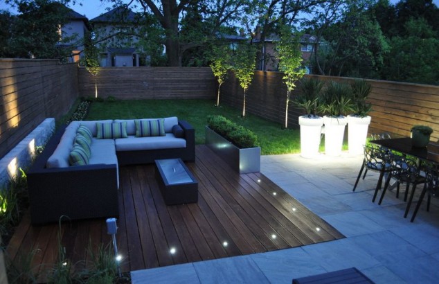 3b179  modern toronto backyard lighting 634x410 18 Impeccable Deck Design Ideas For The Patio That Add Value To Any Home