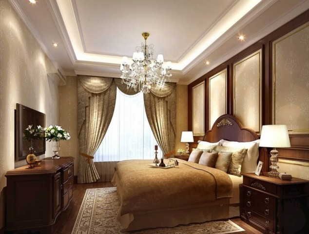 Awesome Architectural Designs With modern bedroom furniture and nightstand and luxury chandelier design 780x591 634x480 15 Elegant Crystal Chandeliers That Will Take Your Bedroom From Average To Amorous
