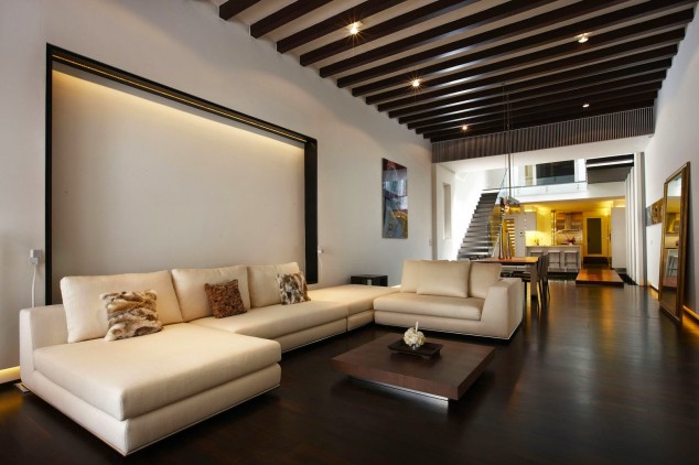 16 Stylish Ideas How To Make The Wood A Dominant Material In Your Modern Interior Design Luxury Modern Home Singapore 1 634x422 16 Stylish Ideas How To Make The Wood A Dominant Material In Your Modern Interior Design