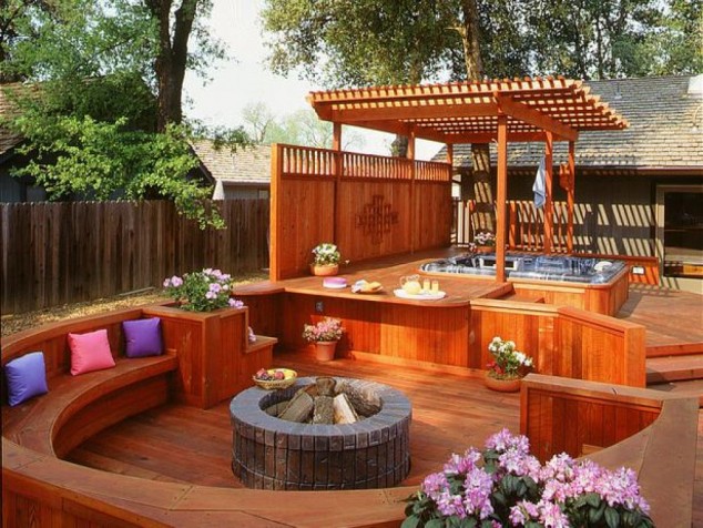 Small Deck Ideas With Hot Tub 634x476 18 Impeccable Deck Design Ideas For The Patio That Add Value To Any Home