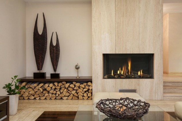 16 Brilliant Ideas How To Create Appealing Firewood Storage Space At Home chimeneas modernas ideas acero arte 634x423 16 Brilliant Ideas How To Create Appealing Firewood Storage Space At Home