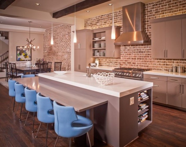 exposed bricks wall kitchen 634x503 15 Fascinating Accent Brick Walls In The Interior Design That Will Elevate Your Creativity