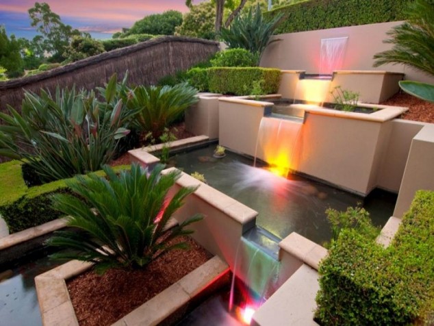 fabulous design for modern garden which is equipped with four level of ponds that is equipped with small waterfall 634x476 13 Eye Popping Fountains That Are Absolutely A Must For Every Garden