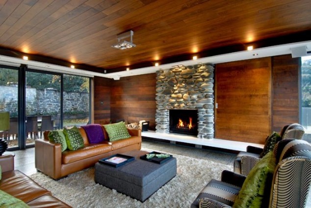 14 Examples Of Sensational Stone And Tile Accent Walls In The Living Room