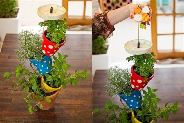 vasos de plantas 3 634x422 Enhance The Look Of Your Garden With 18 Cool DIY Projects That Wont Drain Your Wallet