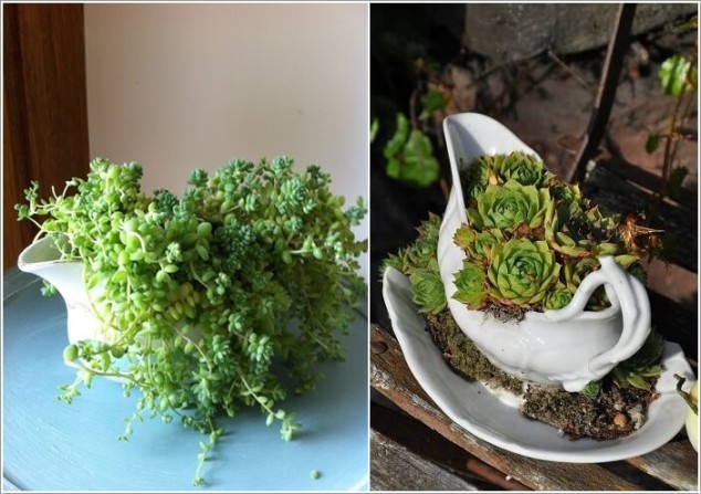 14 Clever Ideas How To Recycle Old Kitchenware Into Planters 522 634x447 14 Clever Ideas How To Recycle Old Kitchenware Into Planters