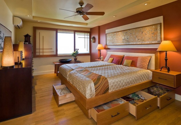 12 Ideas For Beds With Drawers To Get Extra Storage Space In Your Bedroom Krovati s yashikami 08 634x436 12 Ideas For Beds With Drawers To Get Extra Storage Space In Your Bedroom