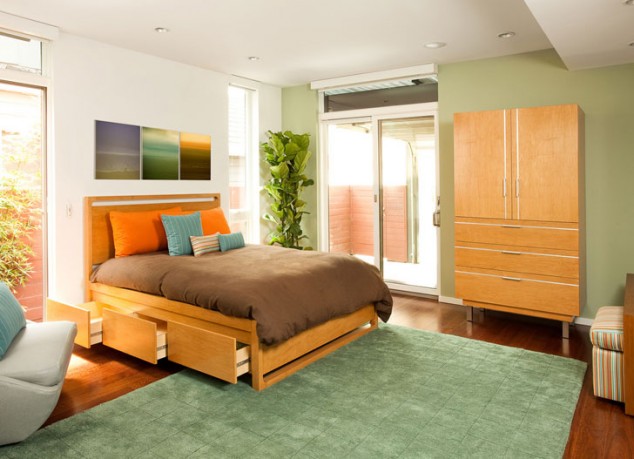 LivingHomes NewPort 09 634x459 12 Ideas For Beds With Drawers To Get Extra Storage Space In Your Bedroom