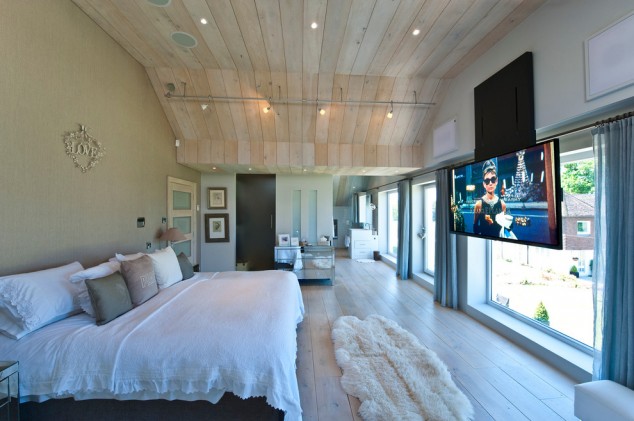 16 Contemporary And Modern Bedroom Designs With TV contemporary master bedroom ideas Bedroom Contemporary with bedroom lighting bedroom tv 634x421 16 Contemporary And Modern Bedroom Designs With TV